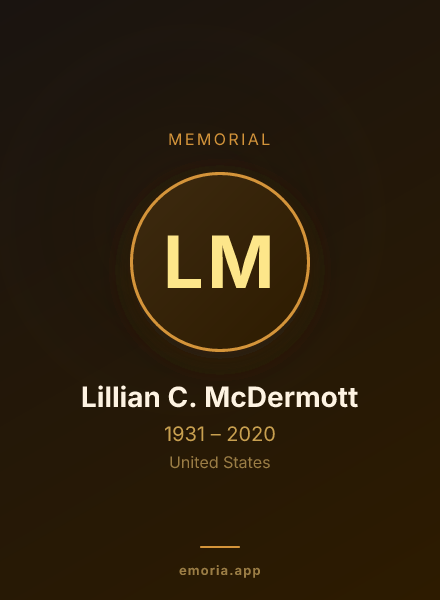 Memorial portrait of Lillian C. McDermott