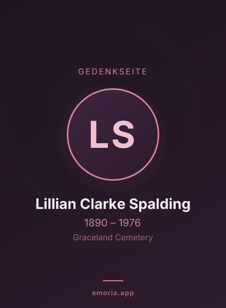 Gedenkportrait von Lillian Clarke Spalding