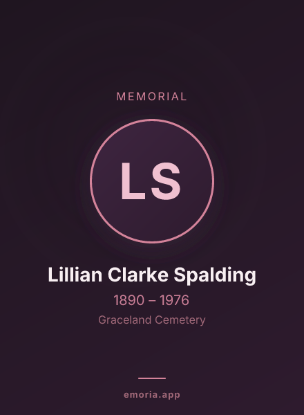 Memorial portrait of Lillian Clarke Spalding