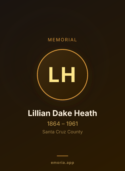 Memorial portrait of Lillian Dake Heath