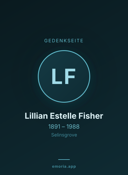 Gedenkportrait von Lillian Estelle Fisher