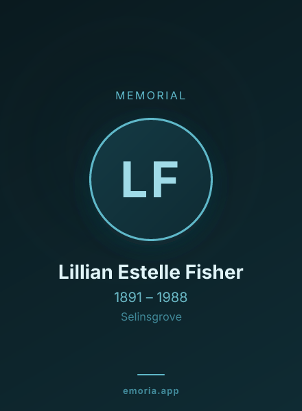 Memorial portrait of Lillian Estelle Fisher