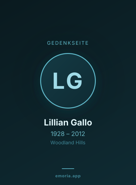 Gedenkportrait von Lillian Gallo