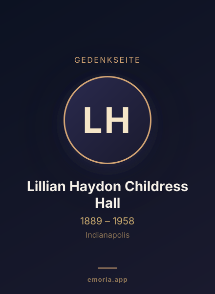 Gedenkportrait von Lillian Haydon Childress Hall