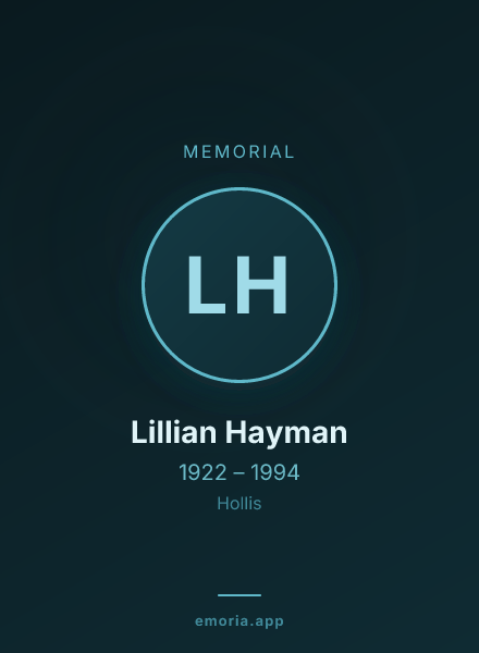 Memorial portrait of Lillian Hayman