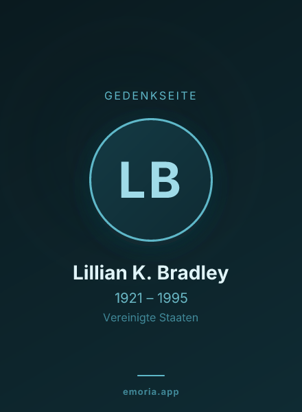 Gedenkportrait von Lillian K. Bradley