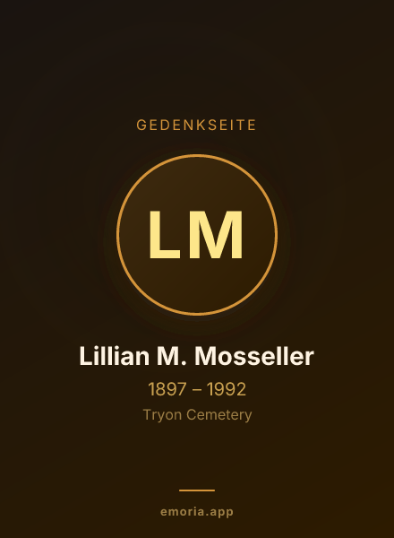 Gedenkportrait von Lillian M. Mosseller