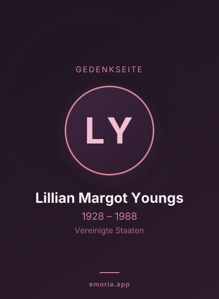 Gedenkportrait von Lillian Margot Youngs
