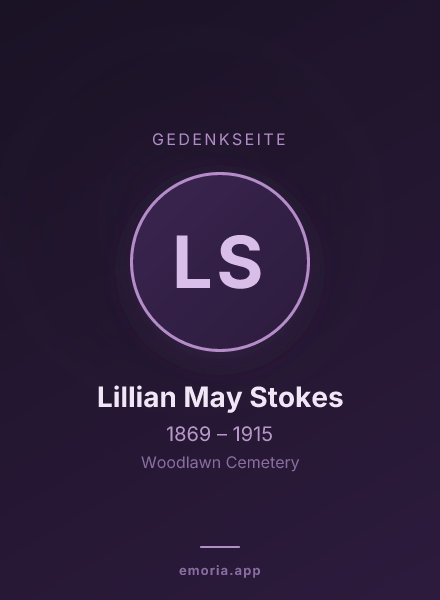 Gedenkportrait von Lillian May Stokes