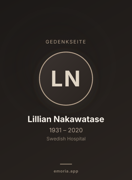 Gedenkportrait von Lillian Nakawatase