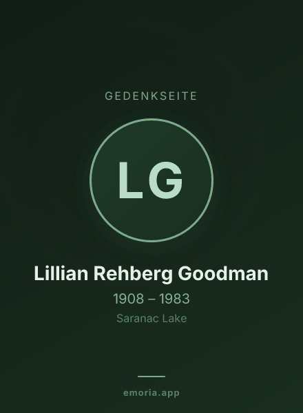 Gedenkportrait von Lillian Rehberg Goodman