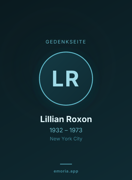Gedenkportrait von Lillian Roxon