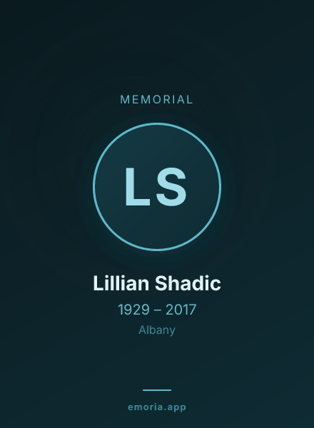 Memorial portrait of Lillian Shadic