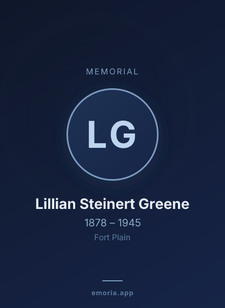 Memorial portrait of Lillian Steinert Greene