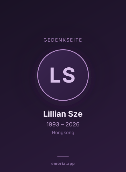 Gedenkportrait von Lillian Sze