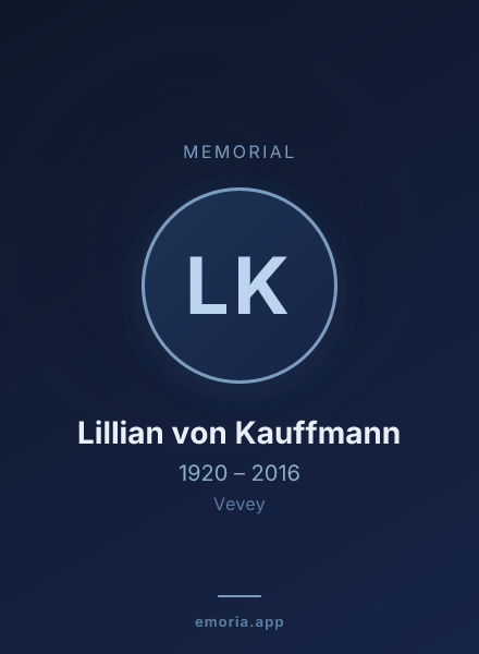Memorial portrait of Lillian von Kauffmann
