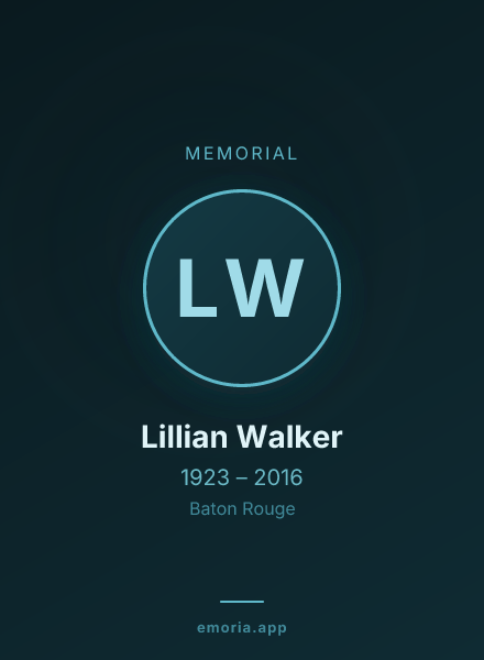 Memorial portrait of Lillian Walker