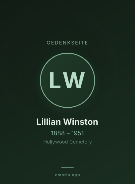Gedenkportrait von Lillian Winston