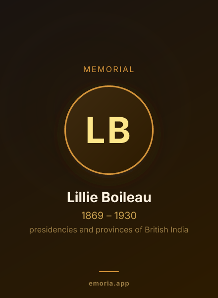 Memorial portrait of Lillie Boileau