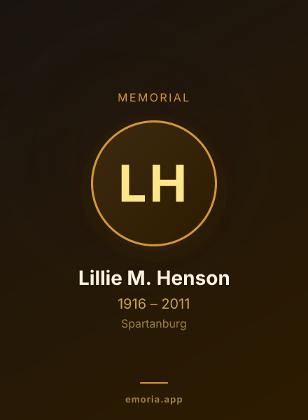 Memorial portrait of Lillie M. Henson