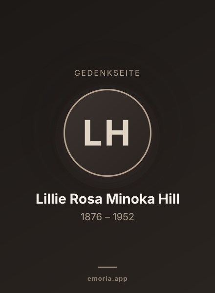 Gedenkportrait von Lillie Rosa Minoka Hill