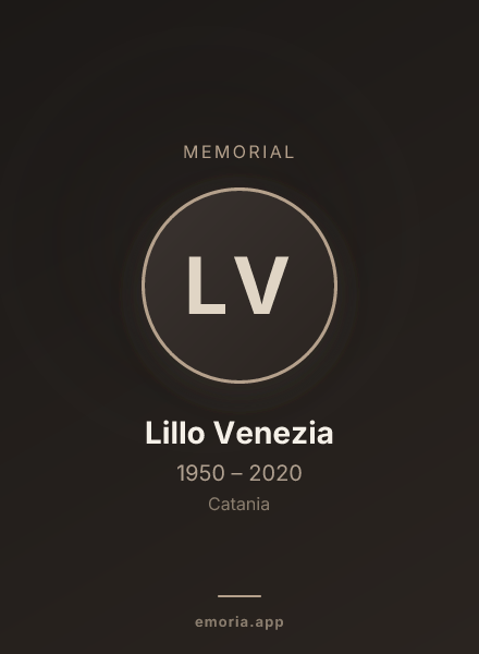 Memorial portrait of Lillo Venezia