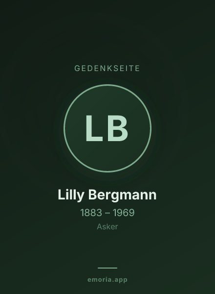 Gedenkportrait von Lilly Bergmann