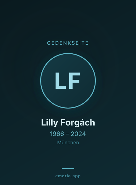 Gedenkportrait von Lilly Forgách