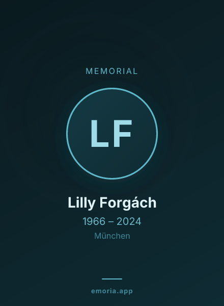 Memorial portrait of Lilly Forgách