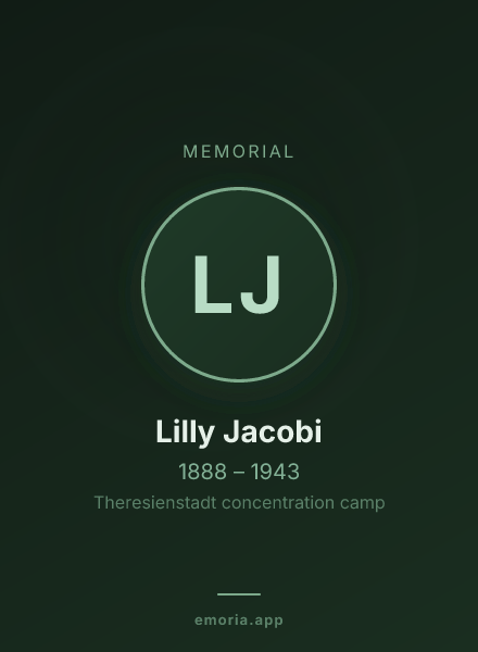 Memorial portrait of Lilly Jacobi