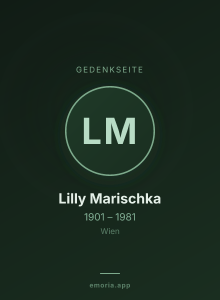 Gedenkportrait von Lilly Marischka