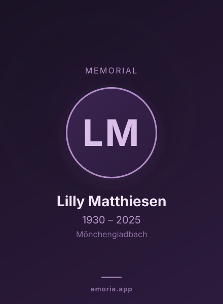 Memorial portrait of Lilly Matthiesen