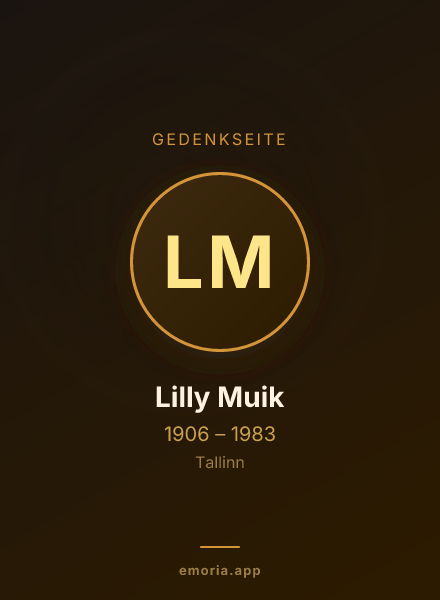 Gedenkportrait von Lilly Muik