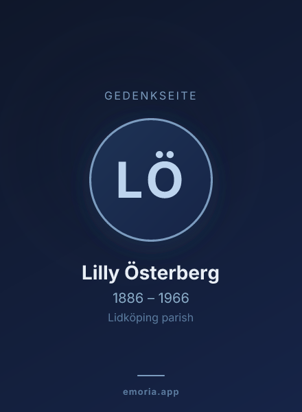 Gedenkportrait von Lilly Österberg