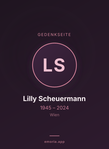 Gedenkportrait von Lilly Scheuermann