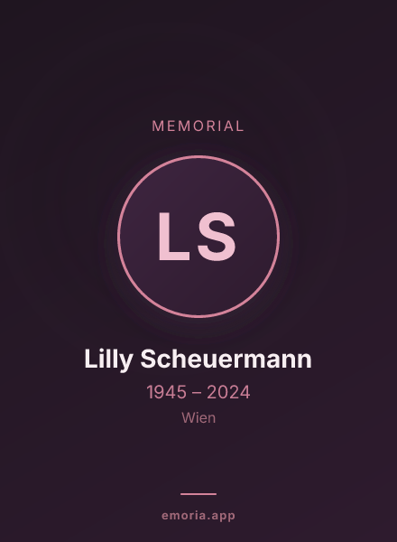 Memorial portrait of Lilly Scheuermann