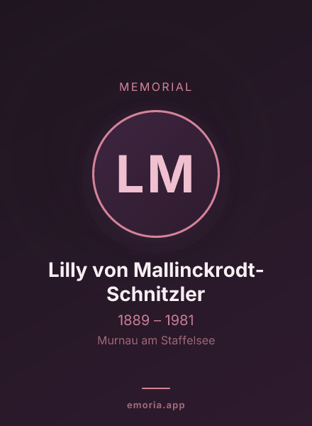 Memorial portrait of Lilly von Mallinckrodt-Schnitzler