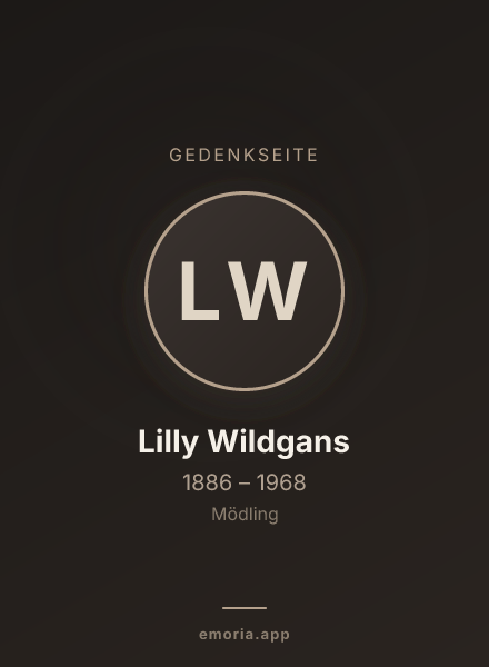 Gedenkportrait von Lilly Wildgans