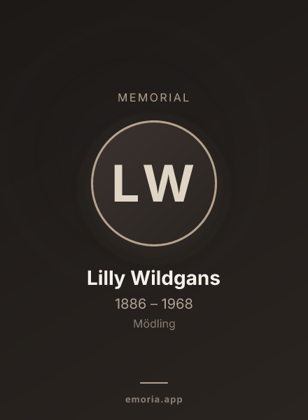 Memorial portrait of Lilly Wildgans