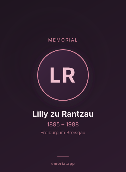 Memorial portrait of Lilly zu Rantzau