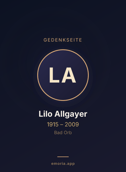 Gedenkportrait von Lilo Allgayer