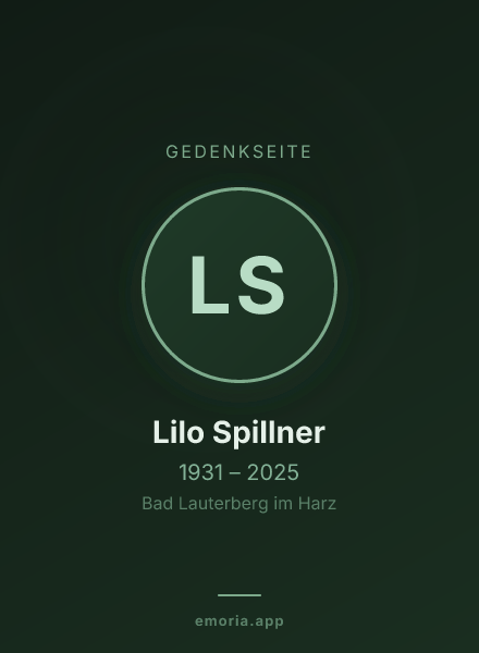 Gedenkportrait von Lilo Spillner