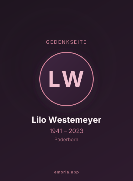 Gedenkportrait von Lilo Westemeyer
