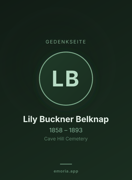 Gedenkportrait von Lily Buckner Belknap