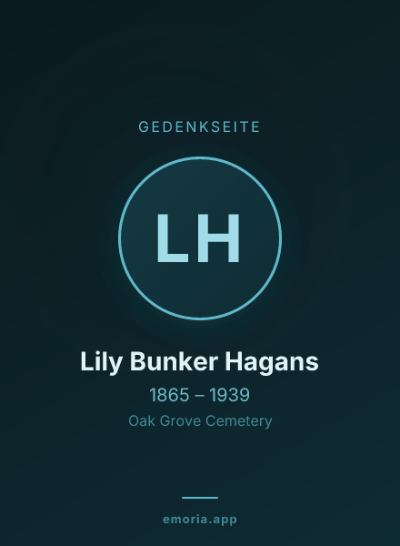 Gedenkportrait von Lily Bunker Hagans