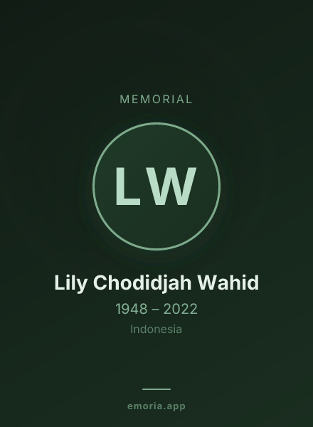 Memorial portrait of Lily Chodidjah Wahid
