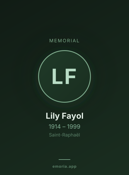 Memorial portrait of Lily Fayol
