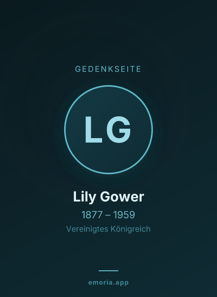 Gedenkportrait von Lily Gower