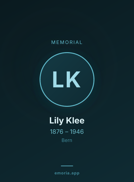 Memorial portrait of Lily Klee