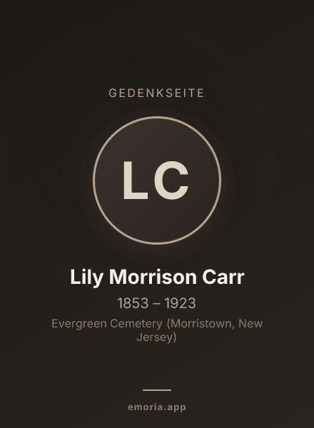 Gedenkportrait von Lily Morrison Carr